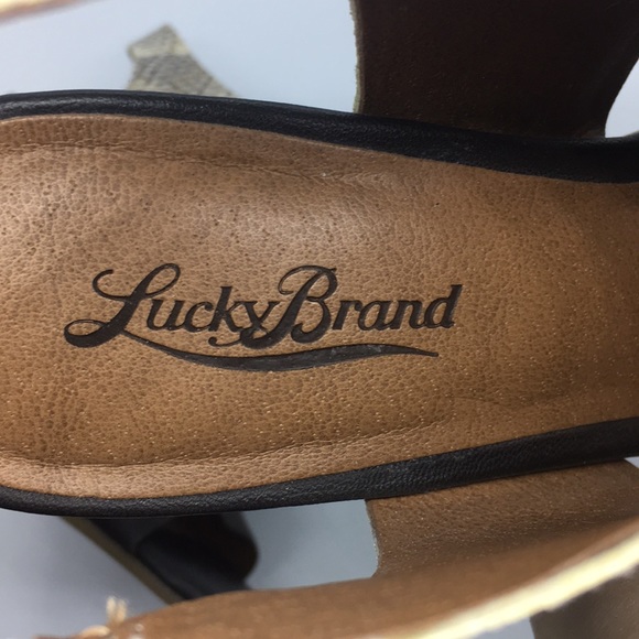 NWOT! LuckyBrand Leather Snakeskin Heels - Picture 8 of 8
